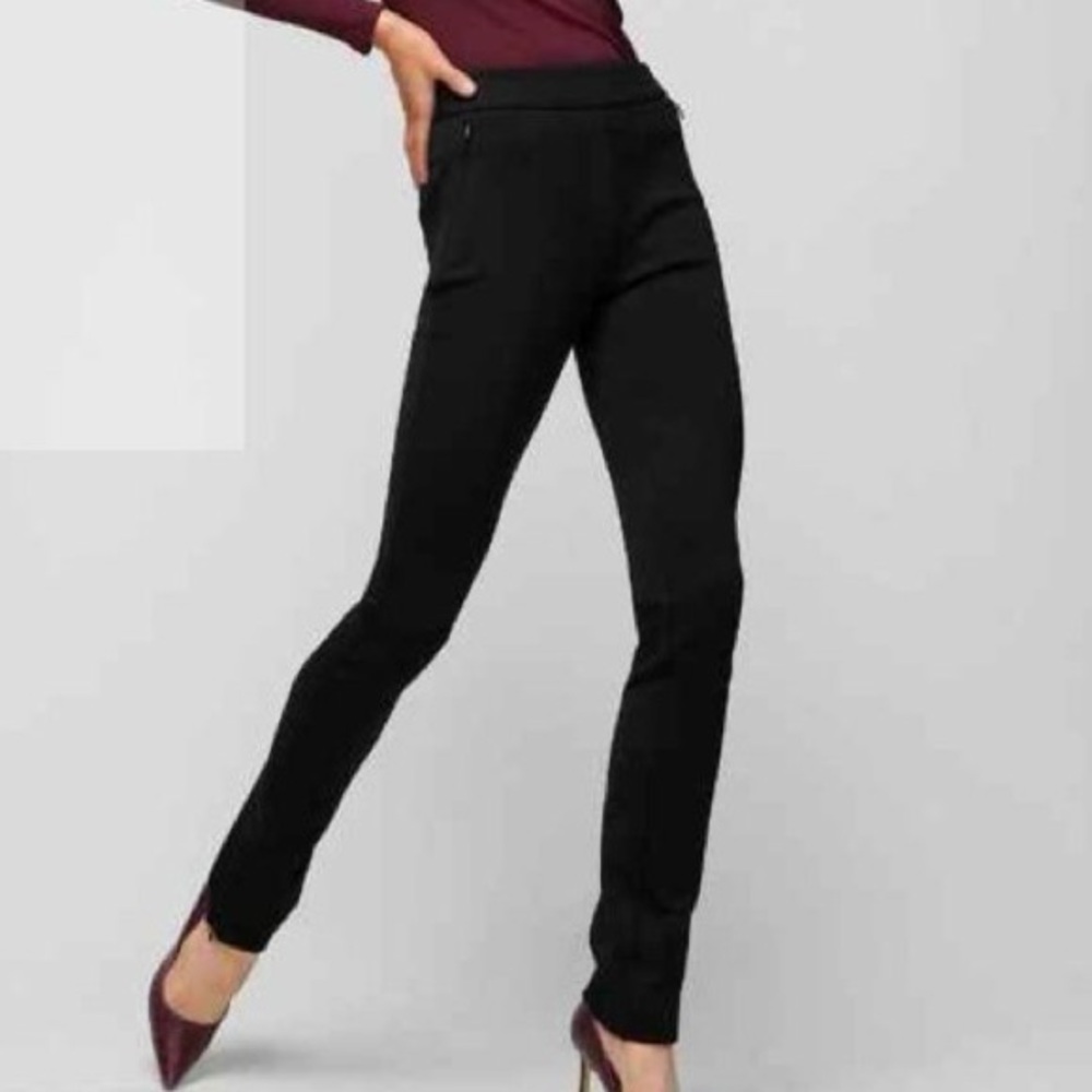 WHBM Luxe Skinny Pant, Black, Size 4L